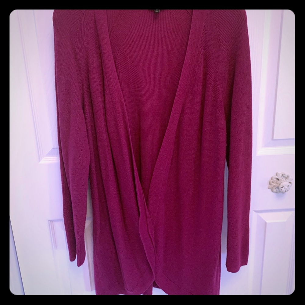 Talbot’s Pink Long Open Front Sweater